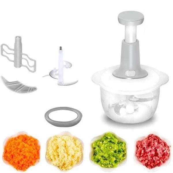 Hachoir Manuelle 2en1 Blanc & Bleu Hachoir Manuelle 2en1 Blanc & Bleu